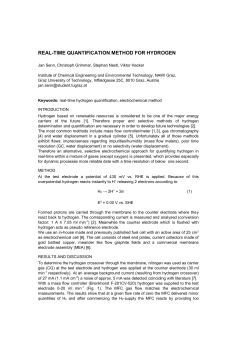 REAL-TIME QUANTIFICATION METHOD FOR HYDROGEN