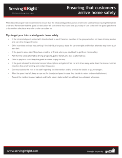 Ensuring that customers arrive home safely