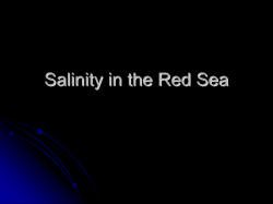 Salinity in the Red Sea
