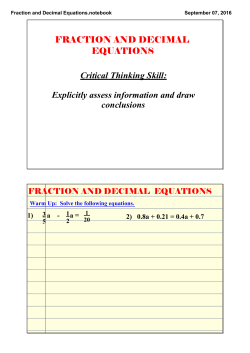 Fraction and Decimal Equations.notebook