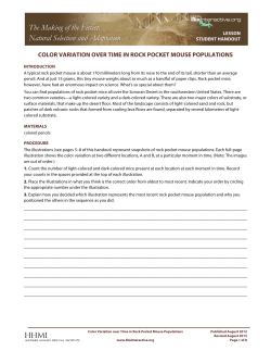 Color Variation over Time in Rock Pocket Mouse Populations