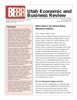 Utah`s Role in the United States Petroleum Industry