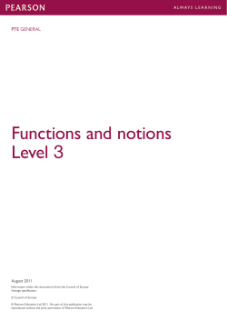 Functions and notions