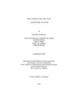 THE CAUSES OF THE CIVIL WAR: A NEWSPAPER