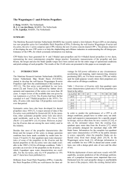 The Wageningen C- and D-Series Propellers