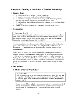 Words of Knowledge PDF