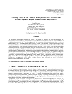 Assessing Theory X and Theory Y Assumptions in the Classroom