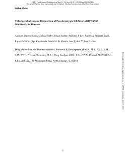 Title: Metabolism and Disposition of Pan