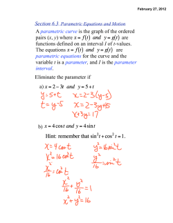 Eliminate the parameter if A parametric curve is the graph of the