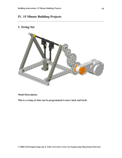 IV. 15 Minute Building Projects 1. Swing Set