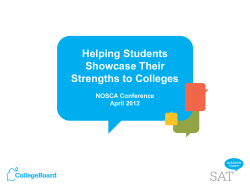 Helping Students Showcase Their Strengths to Colleges