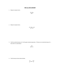 MAT 111 TEST 6 REVIEW