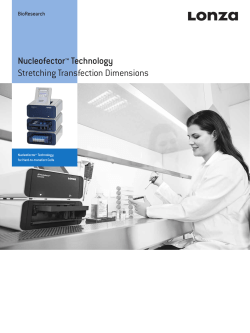 Nucleofector™ Technology – Stretching Transfection