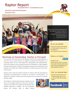 the newsletter - Red Earth Creek School