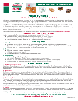 NEED FUND - Krispy Kreme