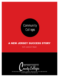 Community Colleges - New Jersey Council of County Colleges