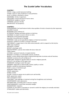 The Scarlet Letter Vocabulary