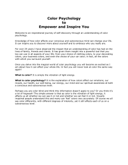 Color Psychology to Empower and Inspire You