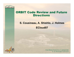 ORBIT Code Review and Future Directions