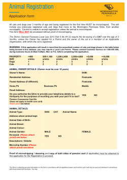 All cats and dogs over 3 months of age and being registered for the