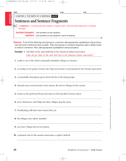 Sentences and Sentence Fragments