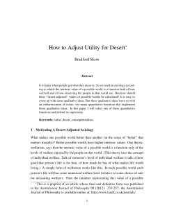 How to Adjust Utility for Desert