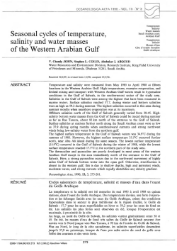Seasonal cycles of temperature, salinity and water