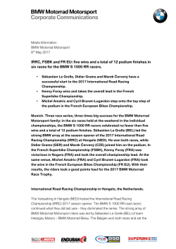 BMW Motorrad Motorsport Corporate Communications