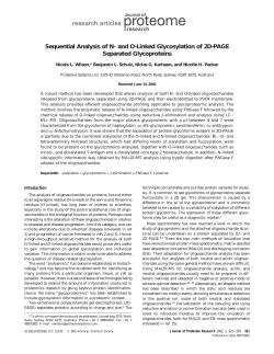 Sequential Analysis of N- and O-Linked Glycosylation of 2D