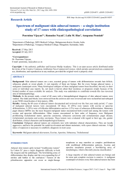 Spectrum of malignant skin adnexal tumors &ndash; a single institution