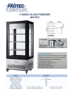 4 sides glass freezer matko