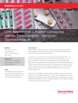 CHN Determination in Fluorine-Compounds with the FlashSmart