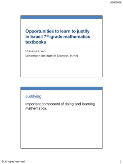 Justifications and Explanations in 7th Grade Mathematic Textbooks