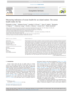 Measuring indicators of ocean health for an island nation: The