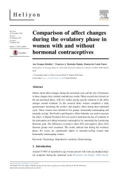 Comparison of affect changes during the ovulatory phase in women