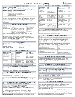 Ozone Safety Data Sheet (MSDS) PDF