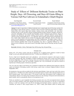 Study of Effects of Different Herbicide Toxins on Plant Height, Days