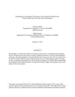 Heterogeneity in the Impact of Economic Cycles and the Great