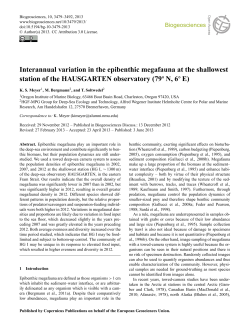 Interannual variation in the epibenthic megafauna at the shallowest