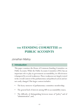 The Standing Committee on Public Accounts