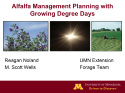 Alfalfa management planning with growing degree days (GDD)
