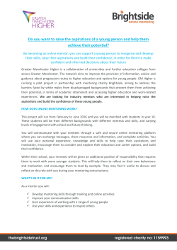 Do you want to raise the aspirations of a young person and help