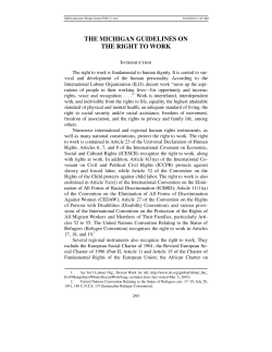 the michigan guidelines on the right to work