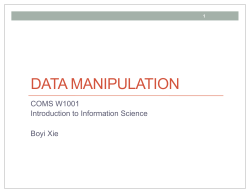 data manipulation - Semantic Scholar