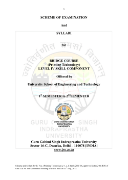 Printing Technology - Guru Gobind Singh Indraprastha University