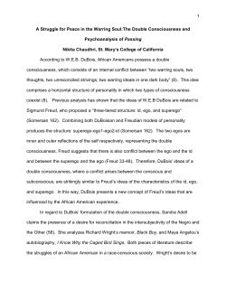 1 A Struggle for Peace in the Warring Soul:The Double