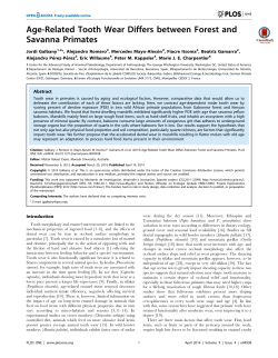 Age-Related Tooth Wear Differs between Forest and Savanna