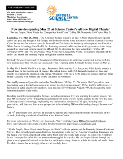 New movies opening May 23 at Science Center`s all new Digital