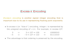 Excess-k Encoding