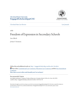 Freedom of Expression in Secondary Schools